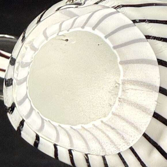 Vintage Murano Style Art Glass Zebra Figurine Hand Blown Striped Horse Sculpture - Picture 7 of 11